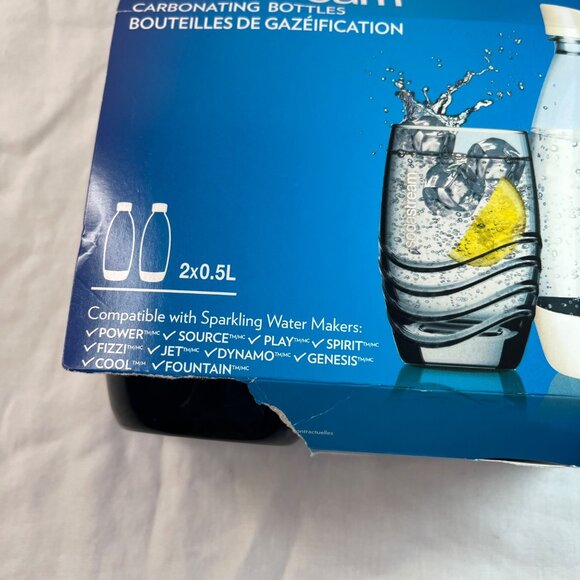 Sodastream Carbonating Bottles 2x0.5L  Compatible With Sparkling Water Makers - Picture 3 of 6